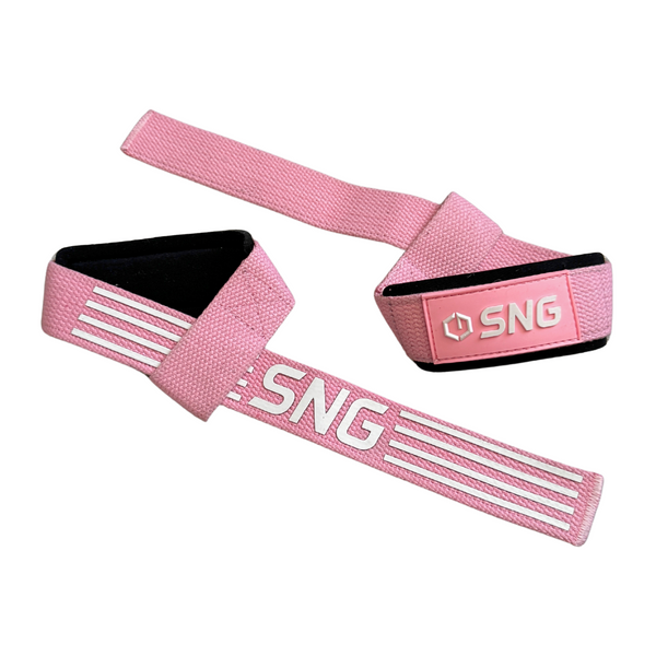 Cotton Lifting Strap Pair - Pink