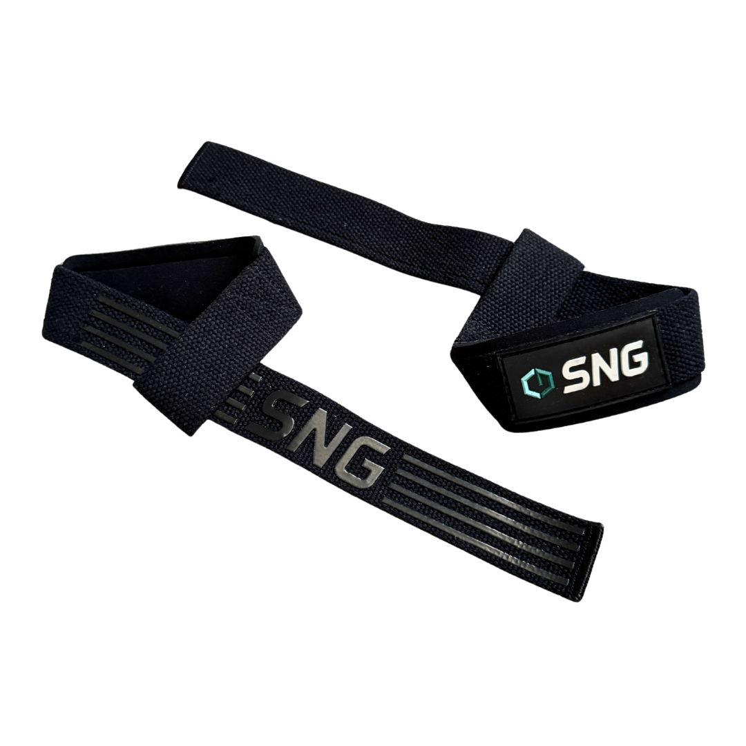 Cotton Lifting Strap Pair - Black
