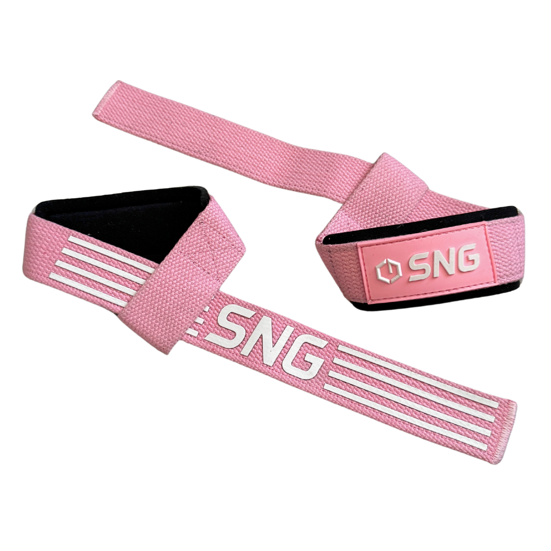 Cotton Lifting Strap Pair - Pink
