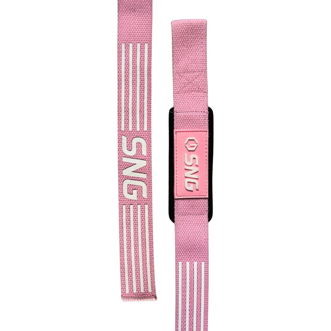 Cotton Lifting Strap Pair - Pink