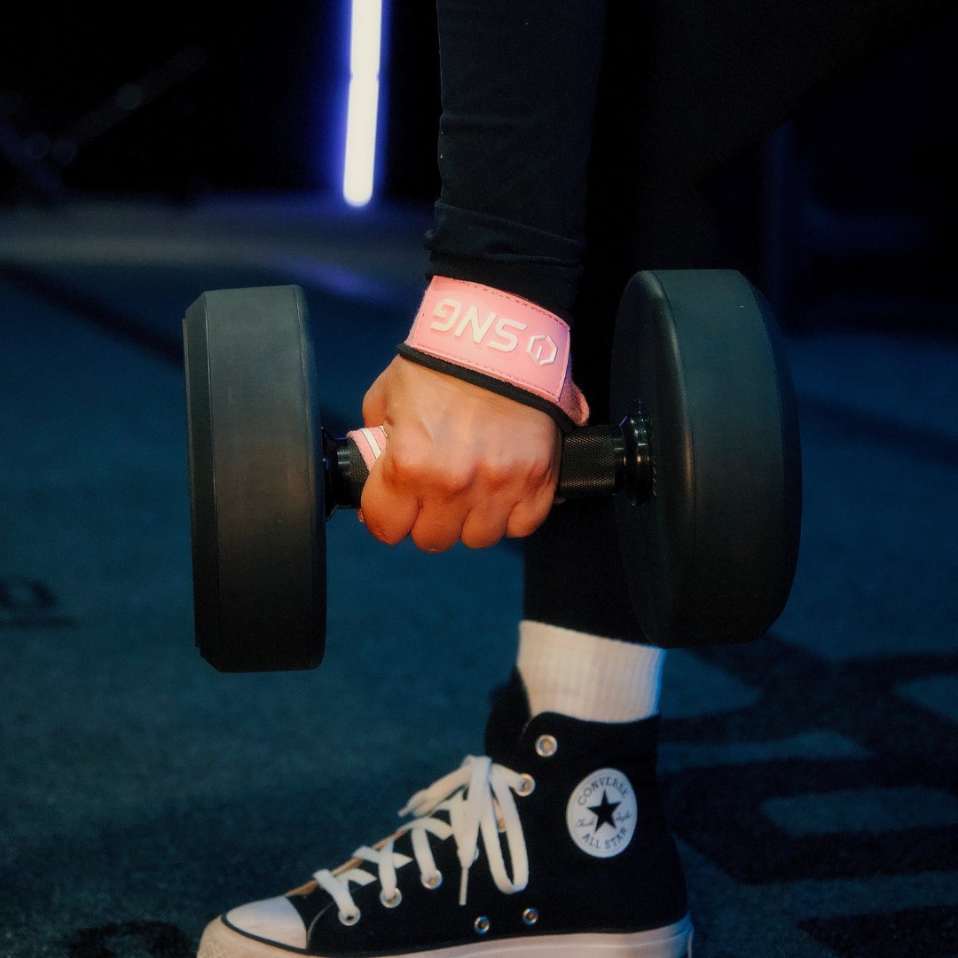 Cotton Lifting Strap Pair - Pink