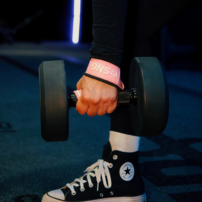 Cotton Lifting Strap Pair - Pink